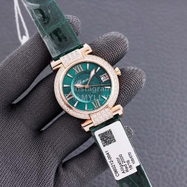 Chopard Impepiale Series Roman Numeral Diamond Dial Watch Red