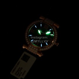 Chopard Impepiale Series Roman Numeral Diamond Dial Watch Red