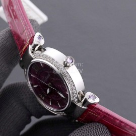 Chopard Impepiale Series Roman Numeral Diamond Dial Watch Wine Red