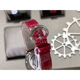 Chopard Happy Diamonds Elliptical Diamond Dial Mechanical Watch Red