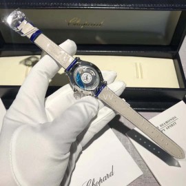 Chopard Happy Diamonds Roman Numeral Dial Leather Strap Watch