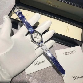 Chopard Happy Diamonds Roman Numeral Dial Leather Strap Watch