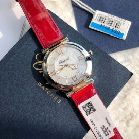 Chopard Nr-Factory Impepiale Series Red Leather Strap Watch