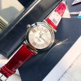 Chopard Nr-Factory Impepiale Series Red Leather Strap Watch