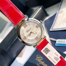 Chopard Nr-Factory Impepiale Series Red Leather Strap Watch