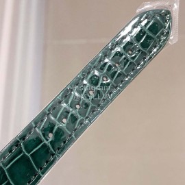 Chopard Diamond 36mm Dial Leather Strap Watch Green