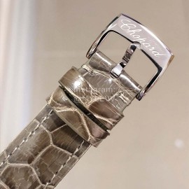 Chopard Diamond 36mm Dial Leather Strap Watch Brown