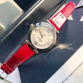 Chopard Nr-Factory Impepiale Series 36mm Dial Leather Strap Watch Red
