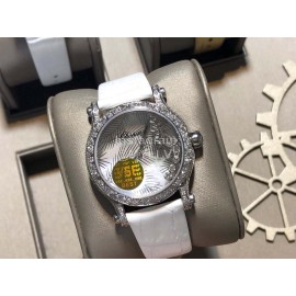 Chopard Blingbling 36mm Dial White Strap Watch For Women