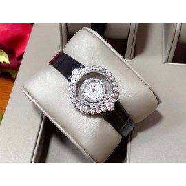 Chopard Fashion Sapphire Crystal Leather Strap Watch