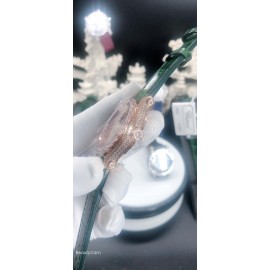 Chopard Diamond Dial Green Leather Strap Watch For Women