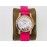 Chopard An Factory 316l Fine Steel Case Leather Strap Watch Rose Red