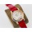 Chopard An Factory 316l Fine Steel Case Leather Strap Watch Red