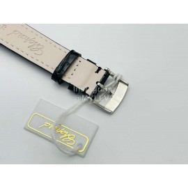 Chopard An Factory 316l Fine Steel Case Leather Strap Watch Black