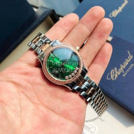 Chopard Diamond Roman Numeral Dial Steel Strap Watch