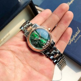 Chopard Diamond Roman Numeral Dial Steel Strap Watch