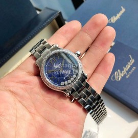 Chopard Diamond Roman Numeral Dial Steel Strap Watch