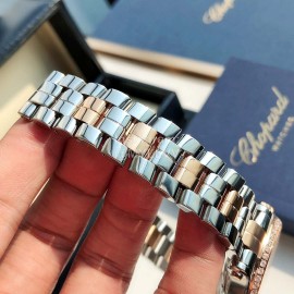 Chopard Diamond Roman Numeral Dial Steel Strap Watch