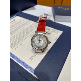 Chopard Imperiale Series Roman Numeral 29mm Dial Leather Strap Watch Red