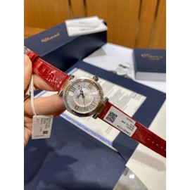 Chopard Imperiale Series Roman Numeral 29mm Dial Red Leather Strap Watch
