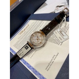 Chopard Imperiale Series Roman Numeral 29mm Dial Black Leather Strap Watch