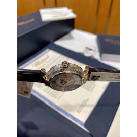 Chopard Imperiale Series Roman Numeral 29mm Dial Black Leather Strap Watch