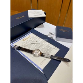 Chopard Imperiale Series Roman Numeral 29mm Dial Leather Strap Diamond Watch