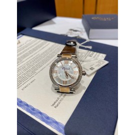 Chopard Imperiale Series Roman Numeral 29mm Dial Leather Strap Diamond Watch