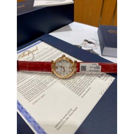 Chopard Imperiale Series 29mm Roman Numeral Dial Leather Strap Watch Red