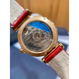 Chopard Imperiale Series 29mm Roman Numeral Dial Leather Strap Watch Red