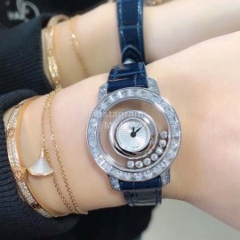 Chopard Fashion Diamond Leather Strap Watch