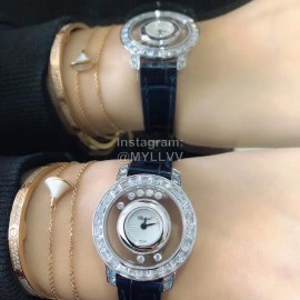 Chopard Fashion Diamond Leather Strap Watch