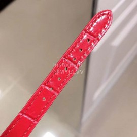 Chopard Fashion Diamond Red Leather Strap Watch