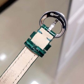 Chopard Fashion Diamond Green Leather Strap Watch