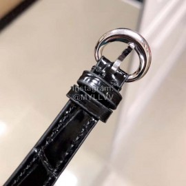 Chopard Fashion Diamond Black Leather Strap Watch