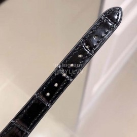 Chopard Fashion Diamond Black Leather Strap Watch