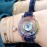 Chopard Fashion Colourful Diamond Leather Strap Watch