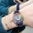 Chopard Fashion Colourful Diamond Leather Strap Watch