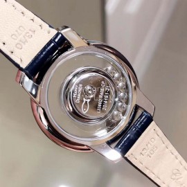 Chopard Fashion Colourful Diamond Leather Strap Watch