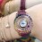 Chopard Fashion Diamond Leather Strap Watch Wine Red