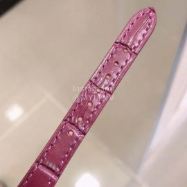 Chopard Fashion Diamond Leather Strap Watch Wine Red