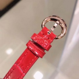 Chopard Fashion Diamond Leather Strap Watch Red
