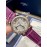Chopard Happysport Roman Numeral Dial Leather Strap Watch Purple