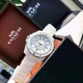 Coach Fashion Dial Watch For Women White