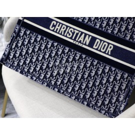Dior Book Tote Blue Velvet Embroidery Ladies Tote Bag Large M1286