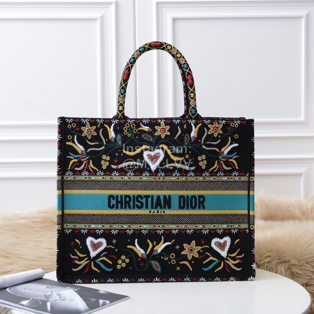 Dior Book Tote British Love Letters Square Tote Bag