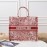 Dior Book Tote British Peony Handbag Red