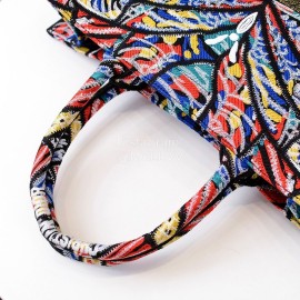 Dior Book Tote British Butterfly Letter Handbag Blue