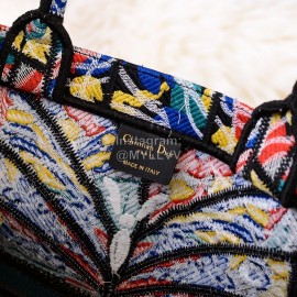 Dior Book Tote British Butterfly Letter Handbag Blue