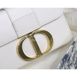 Dior 30 Montaigne Mini BoxCD Letter Leather Small Crossbody Bag White M9032